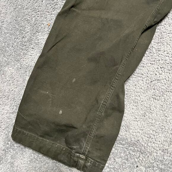 Duluth Trading Pants Mens 36 x32 Green Flex Fire Hose Cargo Work - Picture 3 of 13